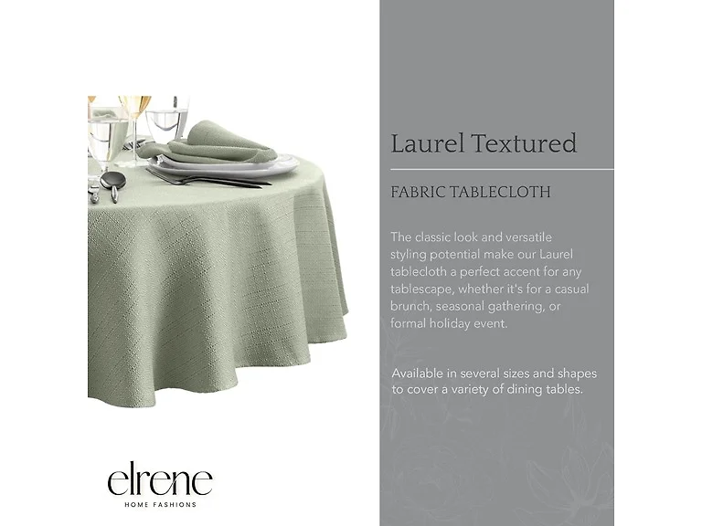 Laurel Solid Texture 70" Round, Sage
