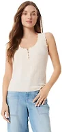 Sam Edelman Women Mariyah Scallop Tank Top with Rib Waistband Standard
