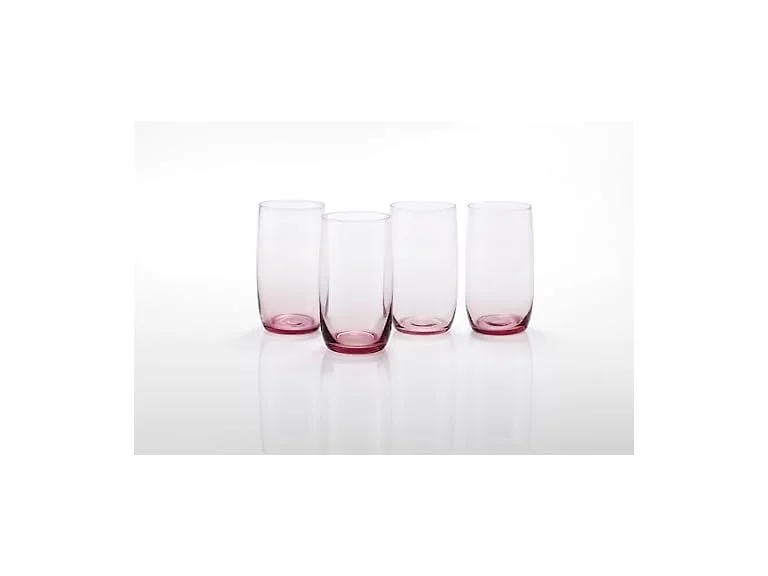 Fortessa Gala Glass, 19 Oz. Iced Beverage (Set of 4), Pink