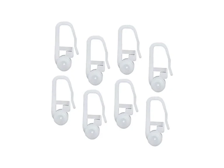 FOMIYES 50 Pcs Curtain Track Glider Hooks Pla