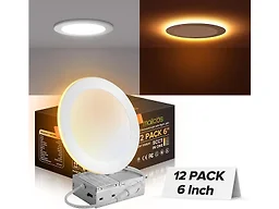 Dimmable LED Recessed Ceiling Light 12-Pack