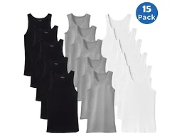 BLU ROCK WC-----(Men's 15-Pack) / MAU-900 / BK-HG-WH 