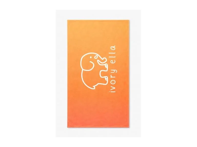 Ivory Ella, Beach Towel, Fire Ombre