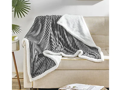Ultra Soft Plush Corduroy Sherpa Blanket