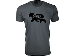 Men Poppa Bear Silhouette Dad T-Shirt
