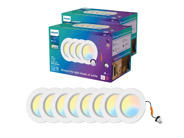 Philips 5/6" 5CCT Retrofit Downlight, 4 or 8 Pack