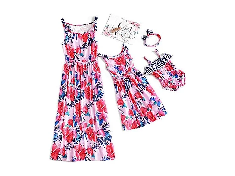 Iffei Women (M) Mommy Me Matching Dress Dress