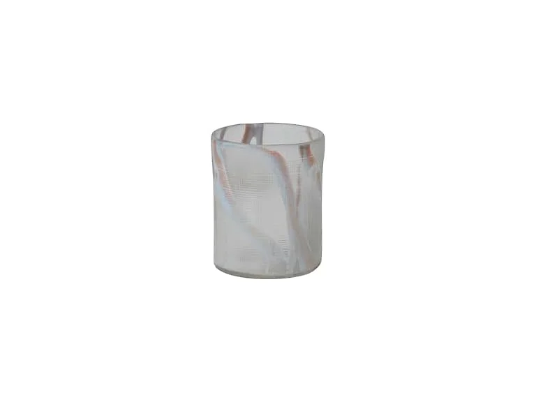 Creative Co-Op Textured Art Glass Vase, Multicolor Finish