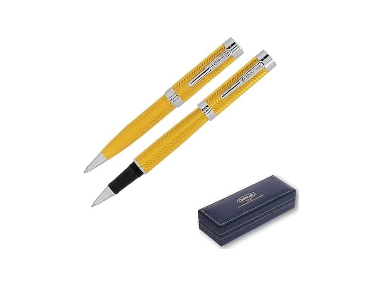 Conklin Herringbone Signature Pen Yellow Set