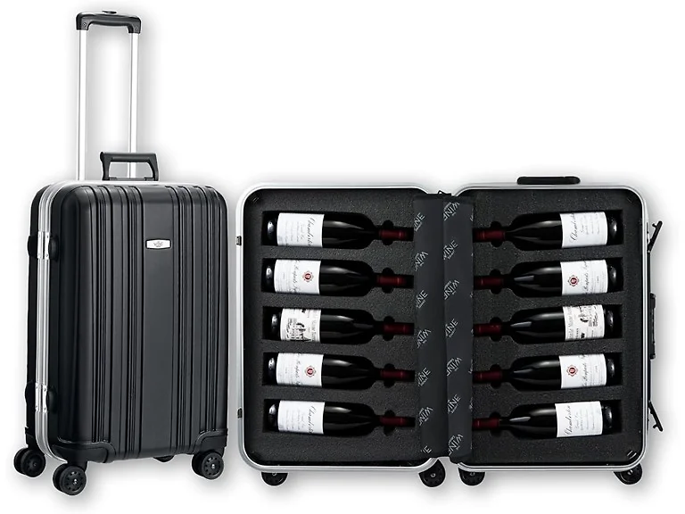 Wine Bottle Suitcase Aluminum (10 Bottles) (Open Box)