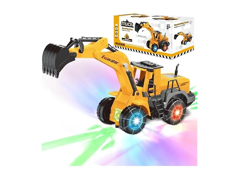 ALOTJOY Lights Music Excavator Truck Toy