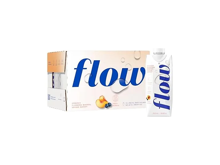 Flow Alkaline Spring Water Peach and