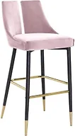 Meridian MRD-960Pink-C Set Of 2 Sleek Velvet Upholste