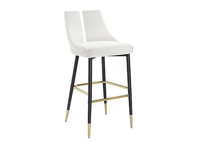 2Pk Sleek Velvet Upholstered Bar Stool