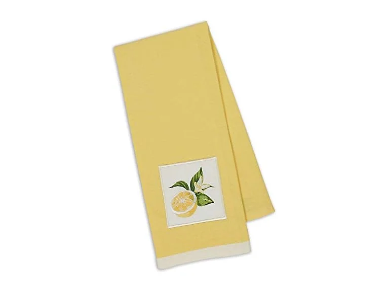 Design Imports Kitchen Towel - Lemon Sliced Embellished