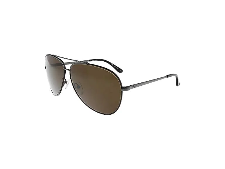 Ferragamo Unisex SF131S 067Sunglasses Shiny Gunmetal