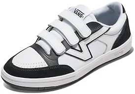 Vans Unisex Lowland CC V Shoe | '80s Retro Strap Sneakers for Men & Women, ComfyCush Soles, Black/True White, 8.5/10