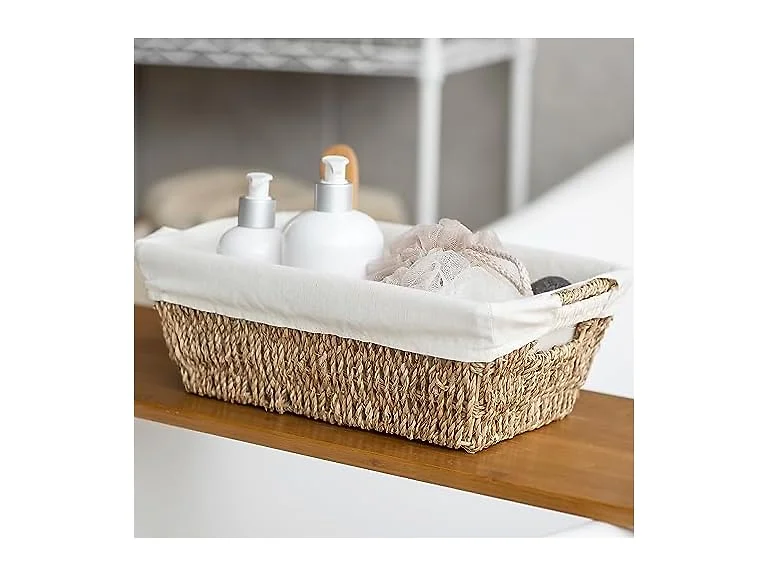 Suptinwear Set of 2 Seagrass Wicker Storage Baskets
