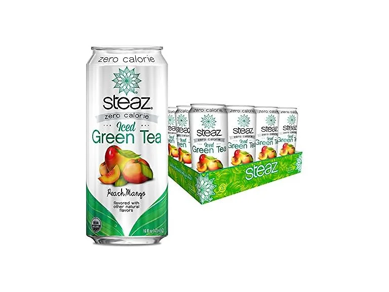 12PK Steaz Organic Zero Calorie Iced Green Tea