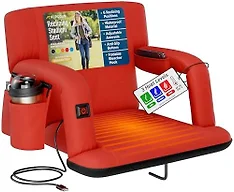 Recl H Stadium Seat w Armrests - Rd