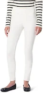 Amazon Essentials Women's Stretch Denim Mid-Rise Pull-On Skinny Jegging, White, 8
