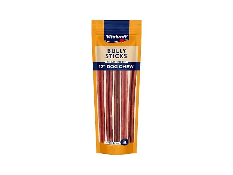 Vitakraft Dog Bully Sticks, 12 Inch, 5 Count