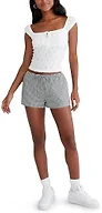 Women's POPLIN Gingham Black Short M