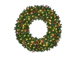 TOWPONICS DPT-240T-1 48in PreLit Christmas Wreath