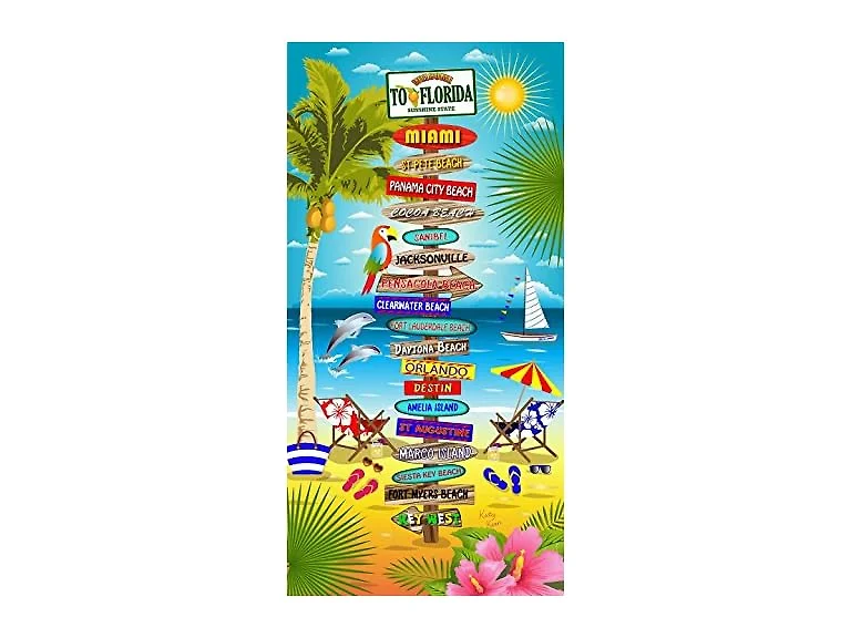 Dohler Florida Beach Signs Brazilian Velour B