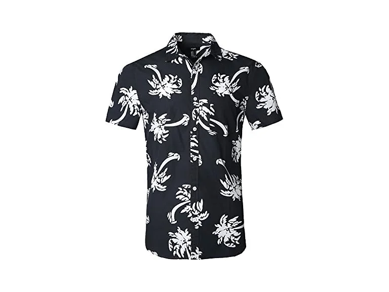 Nutexrol Men (M) Hawaiian Short Sleeve Palm Shirts
