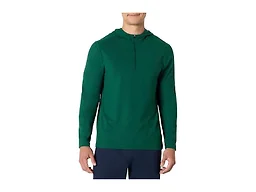 Amazon Essentials Men's Athletic Soft Performance Lightweight Quarter-Zip Running Long Sleeve Workout Top, Space Dye Green, X-Large