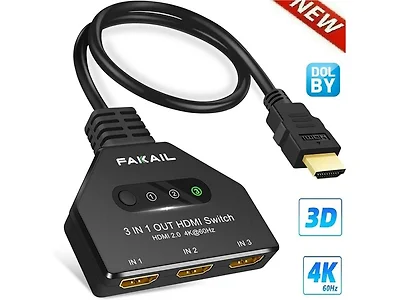 4K HDMI Switch 3 in 1 Out 3 Port HDMI