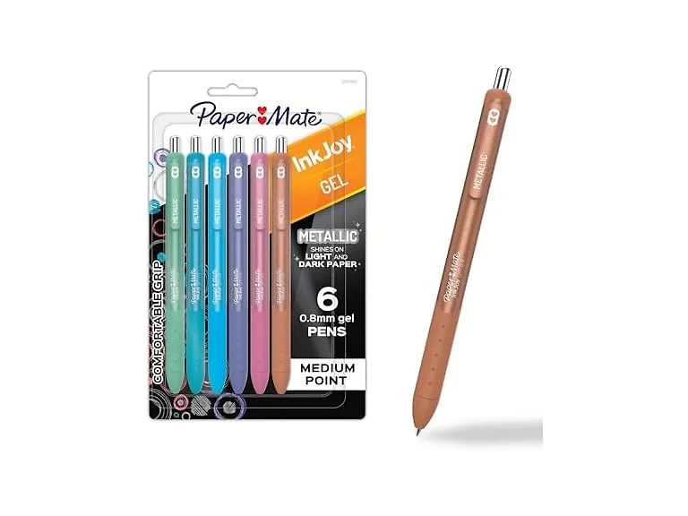 Paper Mate InkJoy Gel Pens, Metallic, Retractable