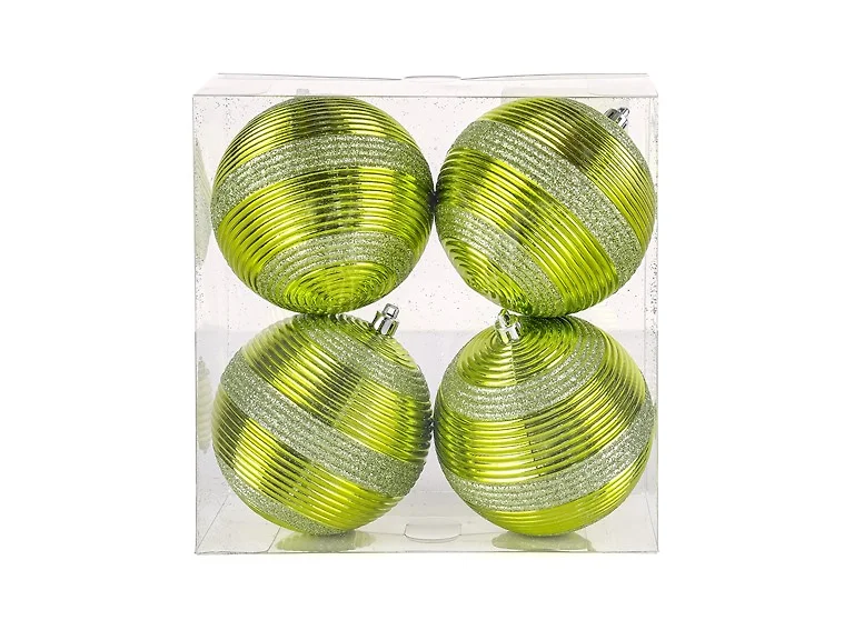 National Tree Company 4-Piece Shatterproof Swirling Lime