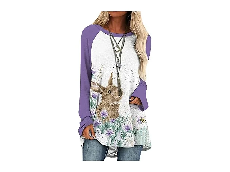 Efofei Women (M) Ladies Easter Day Shirts Tops