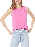 Amazon Essentials Women's Relaxed-Fit Loose Fit Sleeveless Muscle Tank Top, Bright Pink, XX-Large