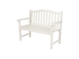 Shine Company 4212EW Belfort II Wooden Patio Bench Eggshell
