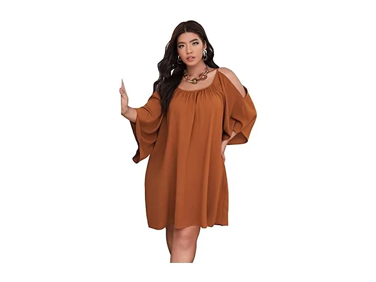 Soly HUX Women (4XL) Summer Cold Shoulder Dress
