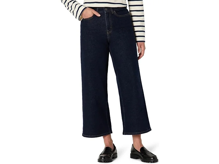 Amazon Essentials Women's Wide Leg Crop Jeans Blue