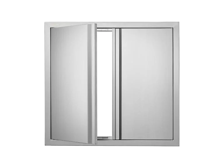 Double Stainless Outdoor Kitchen Door, 26W x 24H Inch