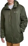 Champion Men's Sherpa Lined Mid-Length Sideline Jacket with Hood, Forest Night, XX-Large