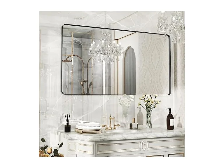 Fun Memories 50x30 Black Bathroom Mirror