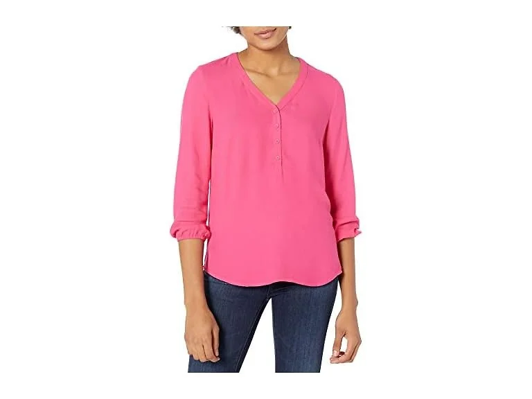 Amazon Essentials Women (L) 3/4 Shirt Bright Pink