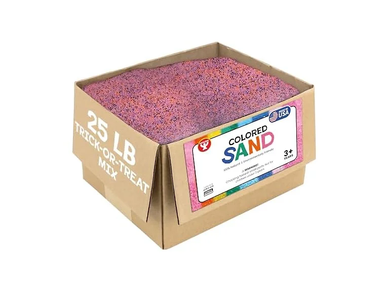 Hygloss Colored Sand – Spooky Black, Orange & Purple 25 lb