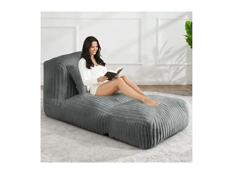 Big Bean Bag Lounger Sofa with Pillow