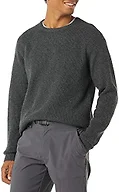 Amazon Essentials Men's Long-Sleeve Soft Touch Crewneck Sweater, Charcoal Heather, X-Small
