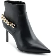 KARL LAGERFELD Samra Pointed Toe Ankle Bootie With Chain Embellishment