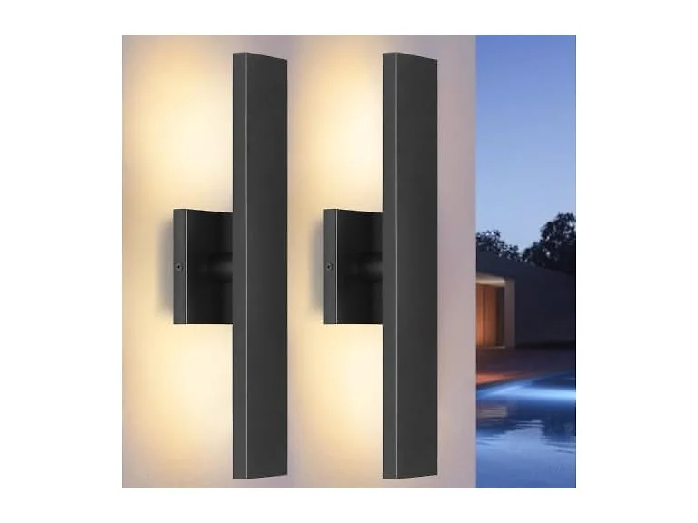BesLowe 2-Pack 23.6" Outdoor Wall Lights