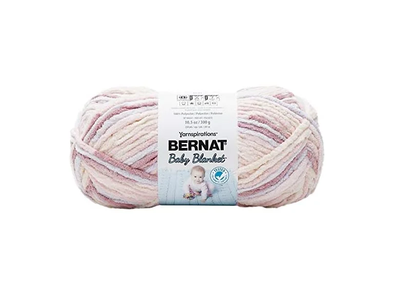 Bernat Baby Blanket Big Ball Yarn-Raspberry Kisses