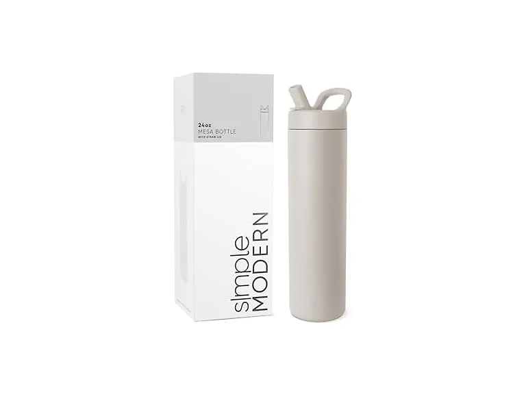 Simple Modern Water Bottle with Straw lid